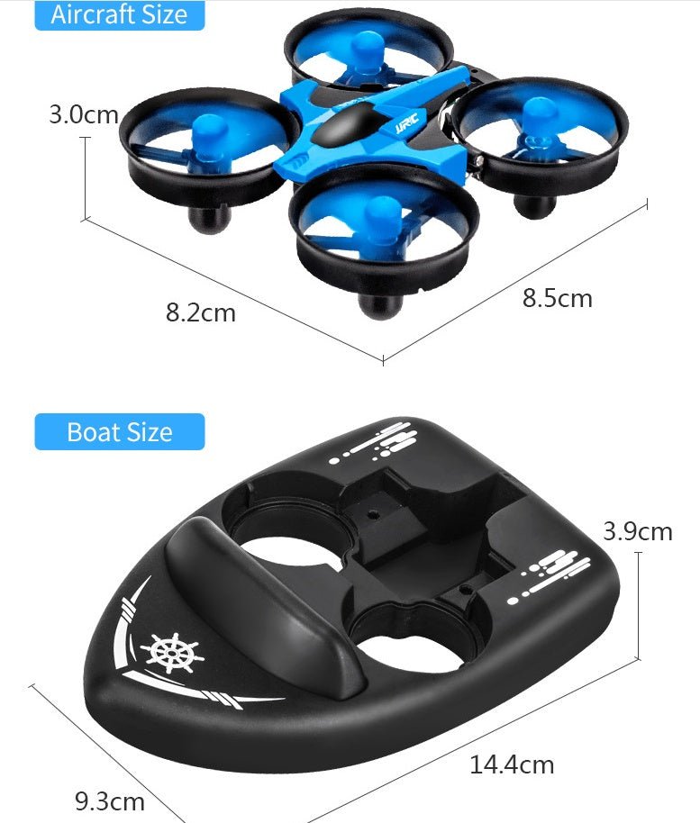 JJRC H36F Terzetto 1/20 2.4G Drone RC 3-en-1 Avion Voiture Bateau Quadcopter RTR! - IVOIRART.COM