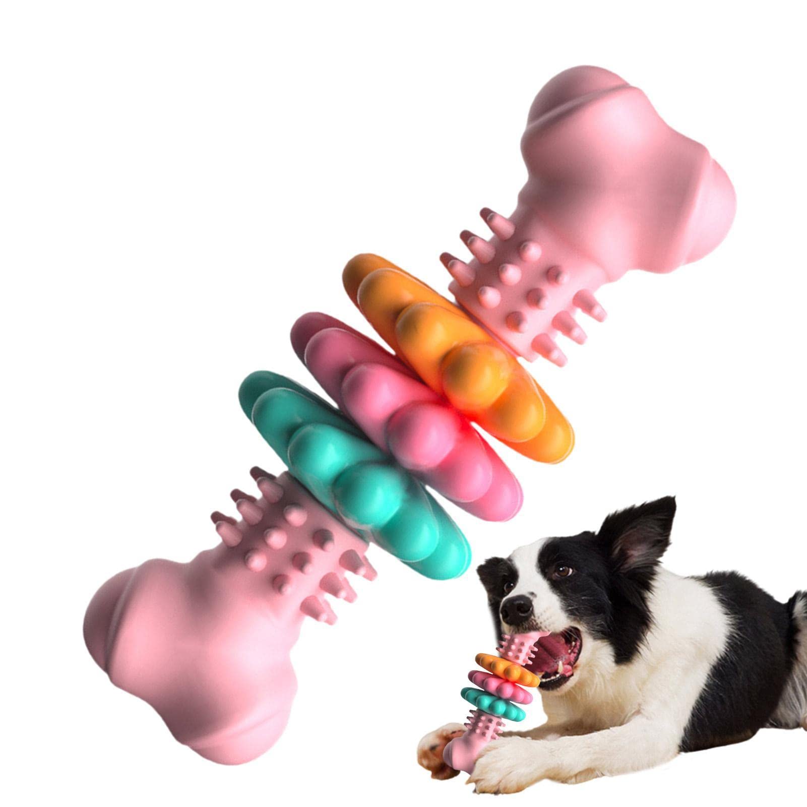 Jouet à mâcher pour chien en forme d'os résistant TPR indestructible pour dents - IVOIRART.COM