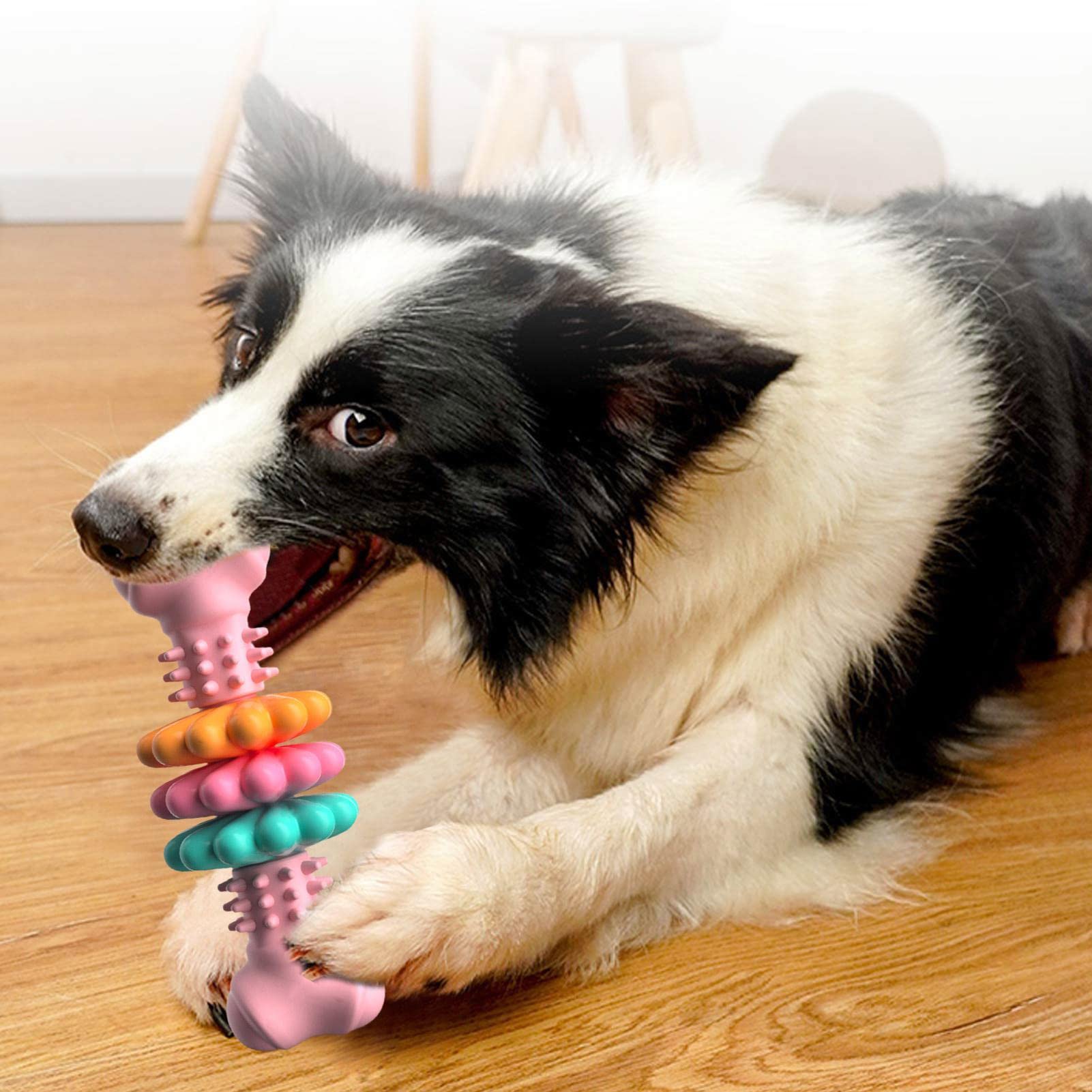 Jouet à mâcher pour chien en forme d'os résistant TPR indestructible pour dents - IVOIRART.COM