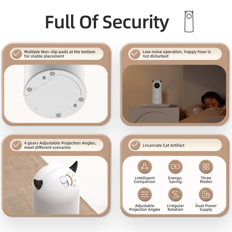 Jouet automatique électrique à infrarouge pour chat, stimulation garantie - IVOIRART.COM