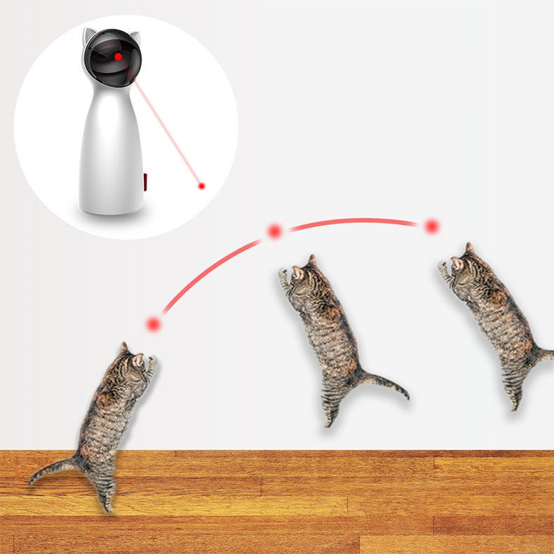Jouet Automatique pour Chat Interactif avec Laser LED Intelligent et Amusant - IVOIRART.COM