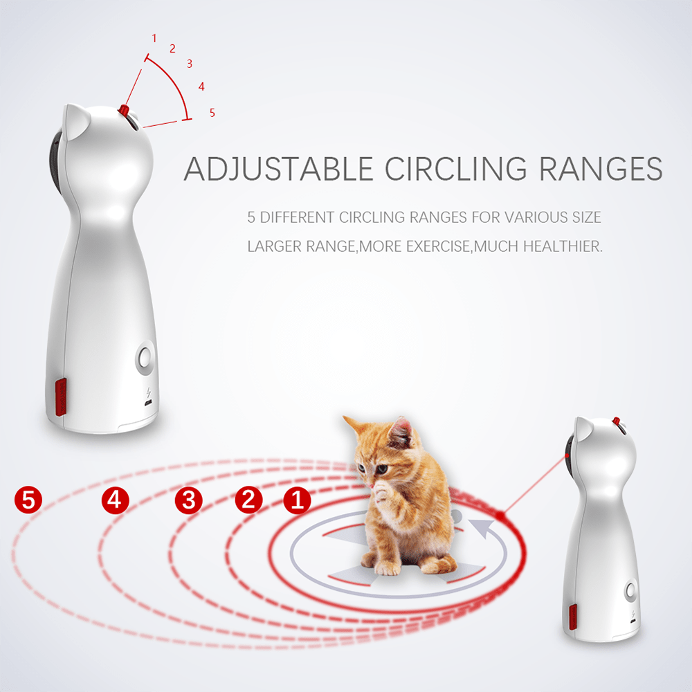 Jouet Laser LED Automatique Créatif pour Chat - Exercice et Divertissement Intelligent - IVOIRART.COM