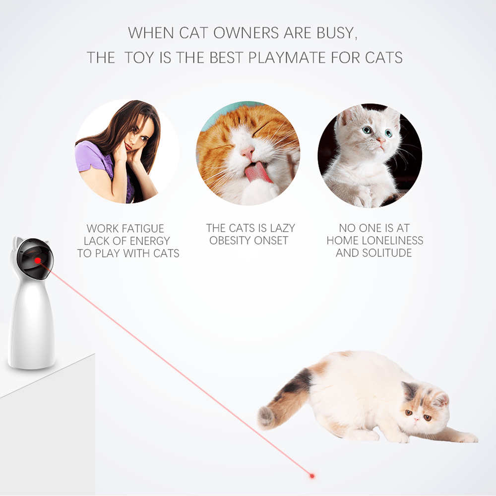 Jouet Laser LED Automatique Créatif pour Chat - Exercice et Divertissement Intelligent - IVOIRART.COM