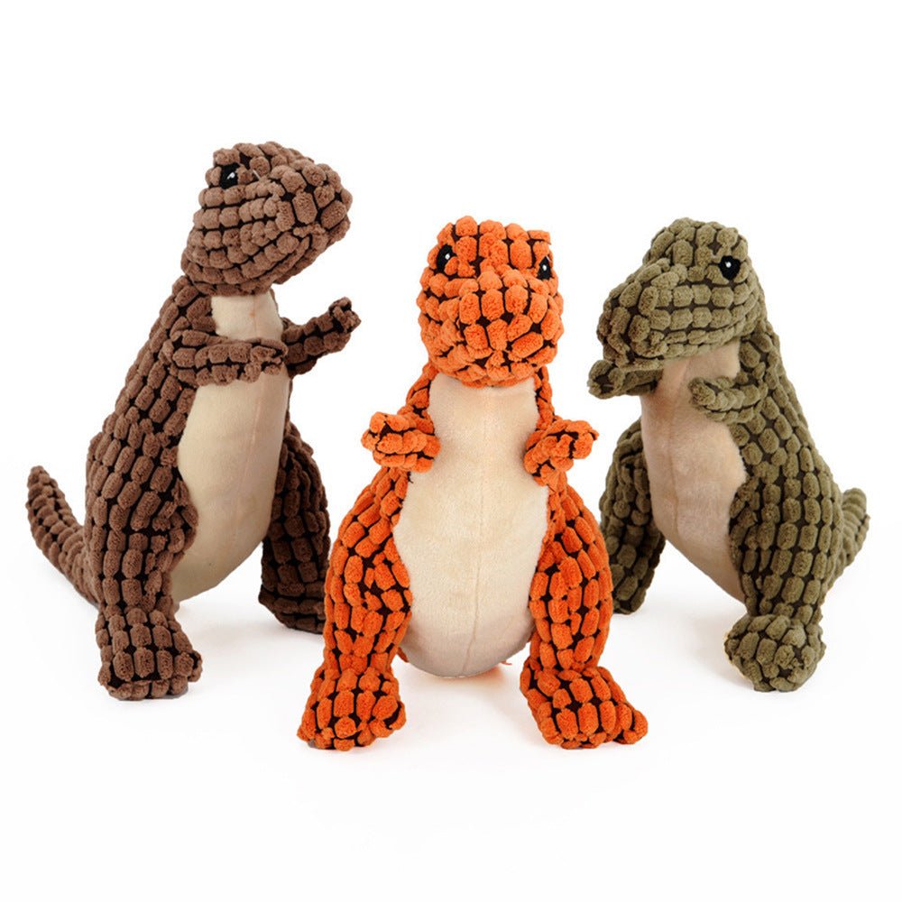 Jouets Géants Dinosaure Interactifs pour Grands Chiens - Peluche à Mâcher avec Sifflets pour Chihuahua - IVOIRART.COM