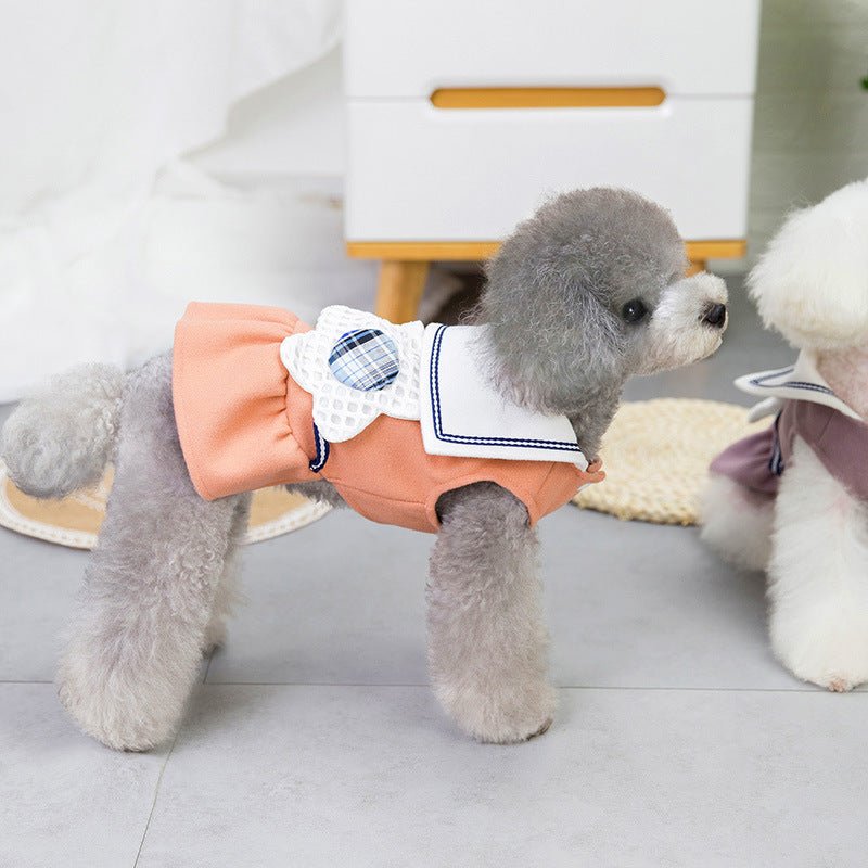 Jupe pour Chien à Revers avec Grande Fleur Unie – Style Décontracté, Coton - IVOIRART.COM