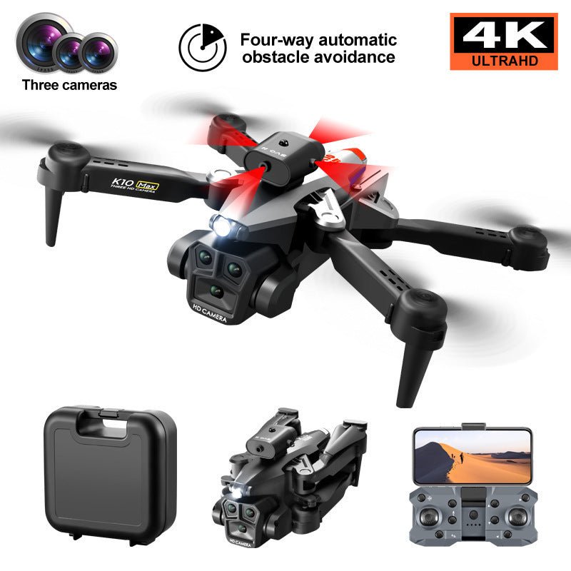 K10 MAX Drone 4K à triple caméra, évitement d'obstacles, pliable, 15 min - MAX10 - IVOIRART.COM