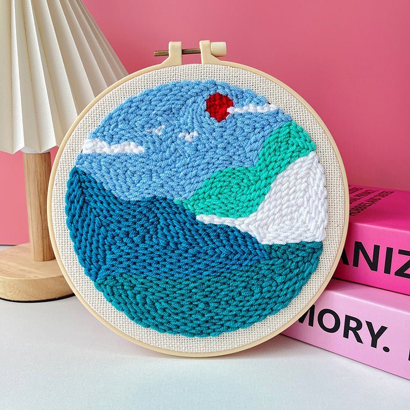Kit de broderie à faire soi - même motif poke russe - matériel fait main complet - IVOIRART.COM