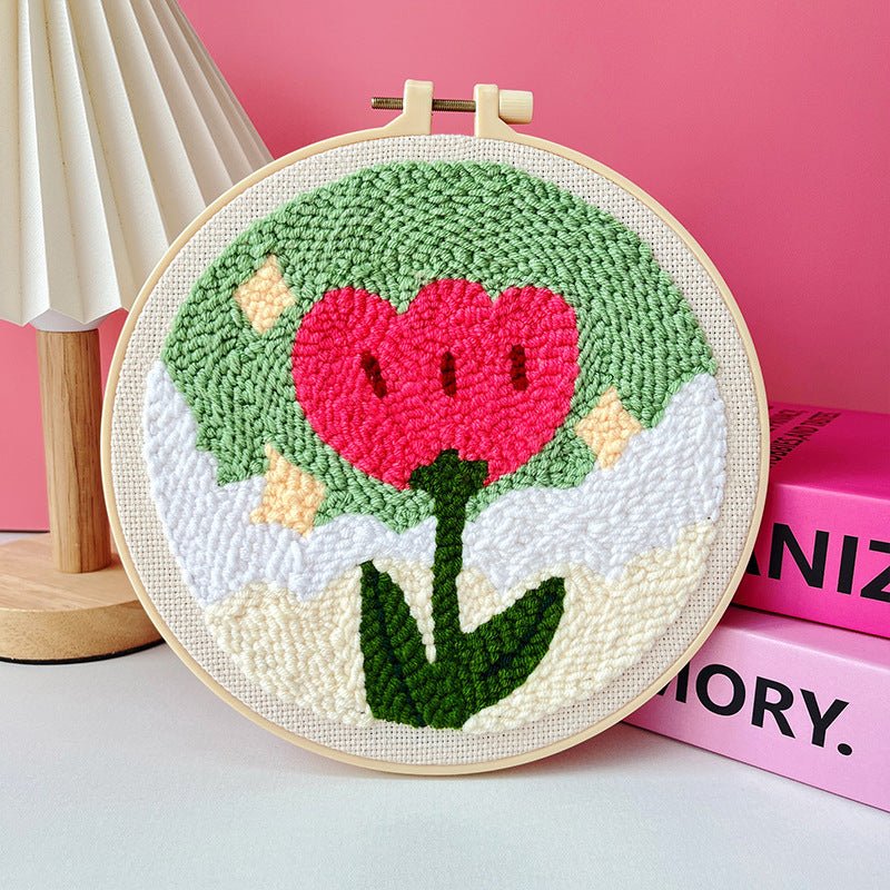 Kit de broderie à faire soi - même motif poke russe - matériel fait main complet - IVOIRART.COM