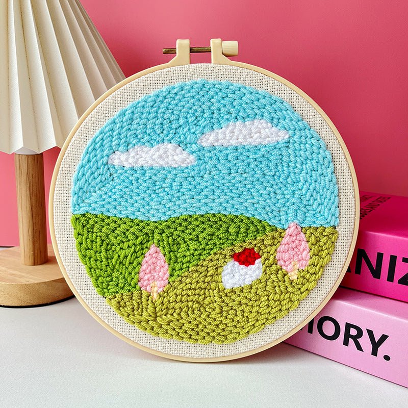 Kit de broderie à faire soi - même motif poke russe - matériel fait main complet - IVOIRART.COM