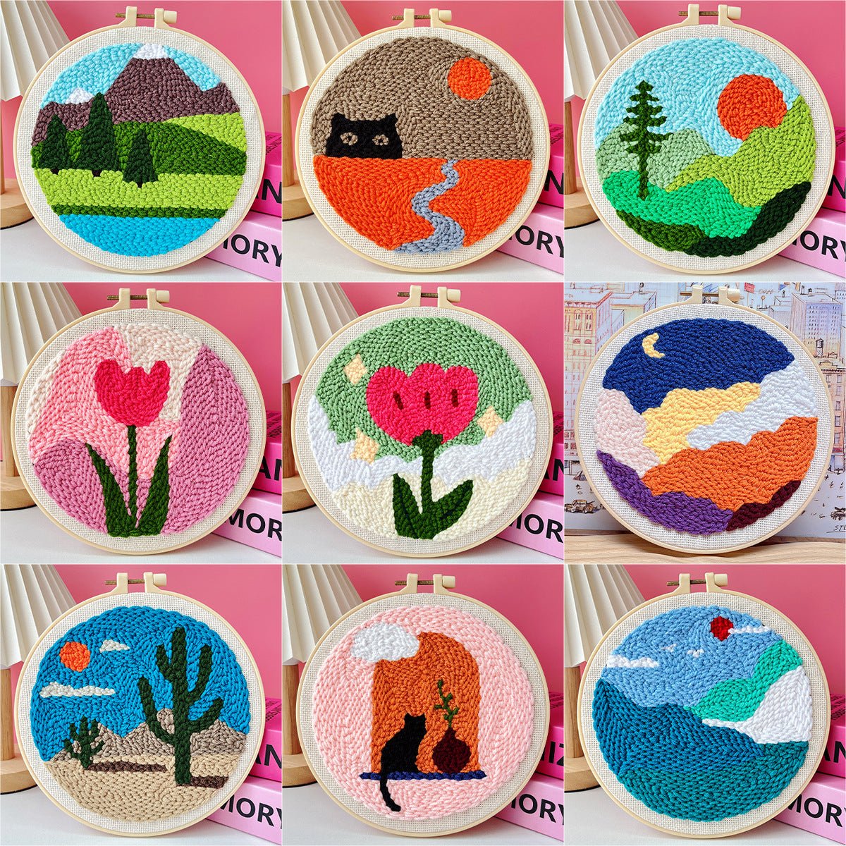 Kit de broderie à faire soi - même motif poke russe - matériel fait main complet - IVOIRART.COM