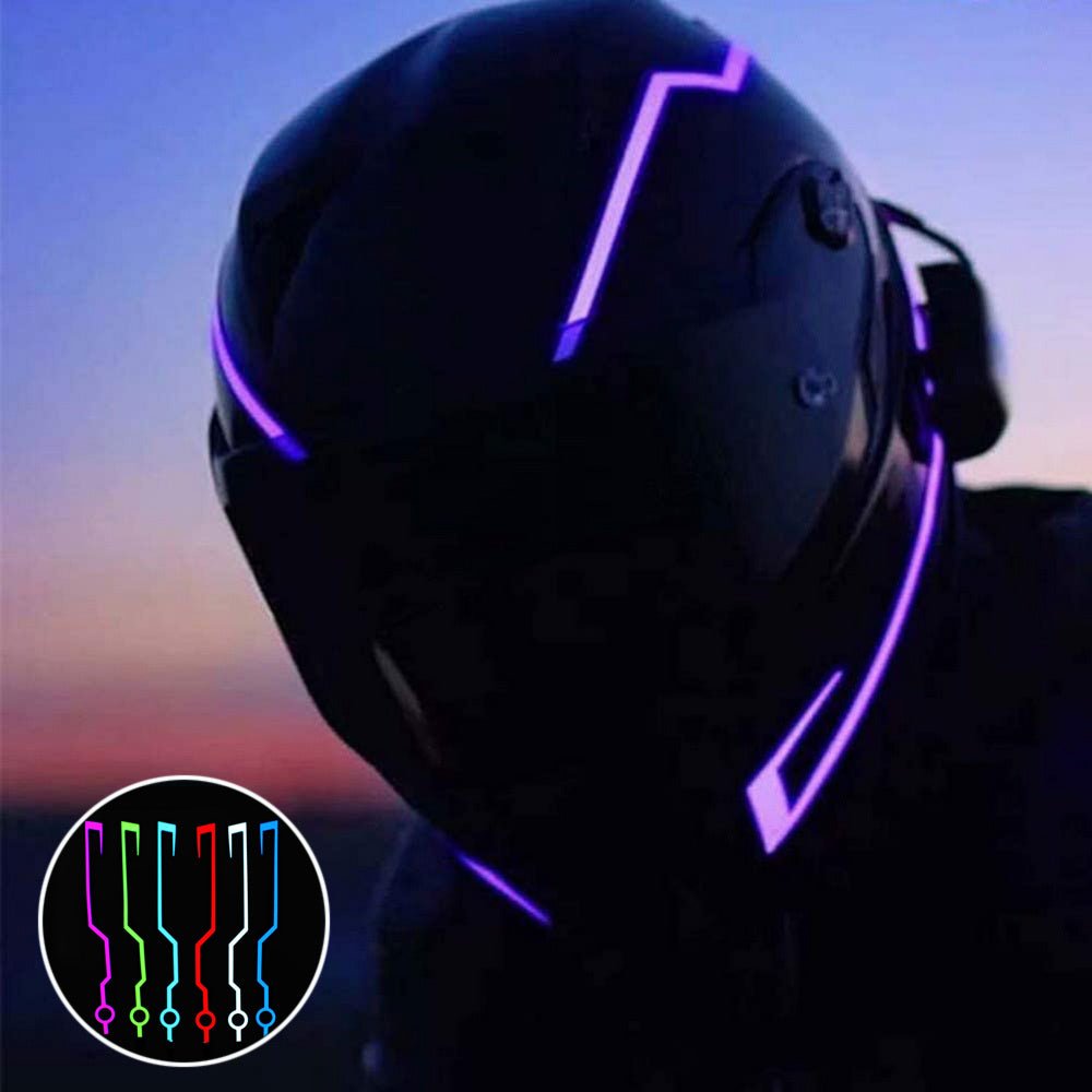 Kit durable bande lumineuse clignotante pour casque moto éclairage froid LED - IVOIRART.COM