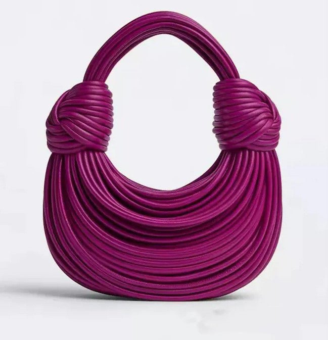 Knotted Noodle Weave Tote In Leather - IVOIRART.COM