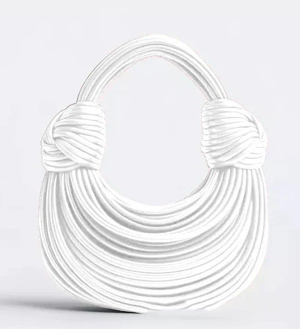 Knotted Noodle Weave Tote In Leather - IVOIRART.COM