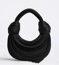 Knotted Noodle Weave Tote In Leather - IVOIRART.COM