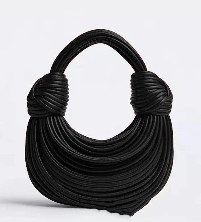 Knotted Noodle Weave Tote In Leather - IVOIRART.COM