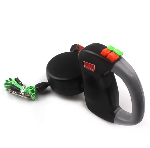 Laisse Rétractable Double pour Promenade de Chiens, Contrôle Automatique - IVOIRART.COM