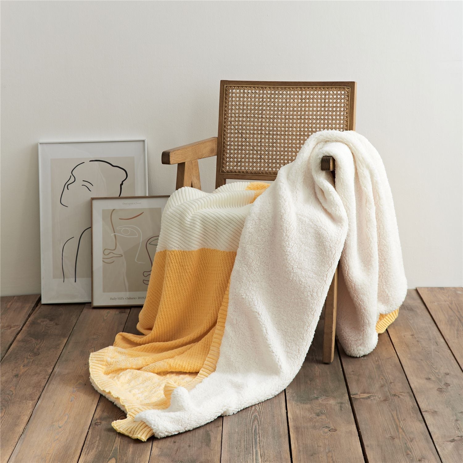 Lamb Cashmere Épais Couverture Chaude Tricotée - Plaid 150x200 et 200x230 - Luxe - IVOIRART.COM