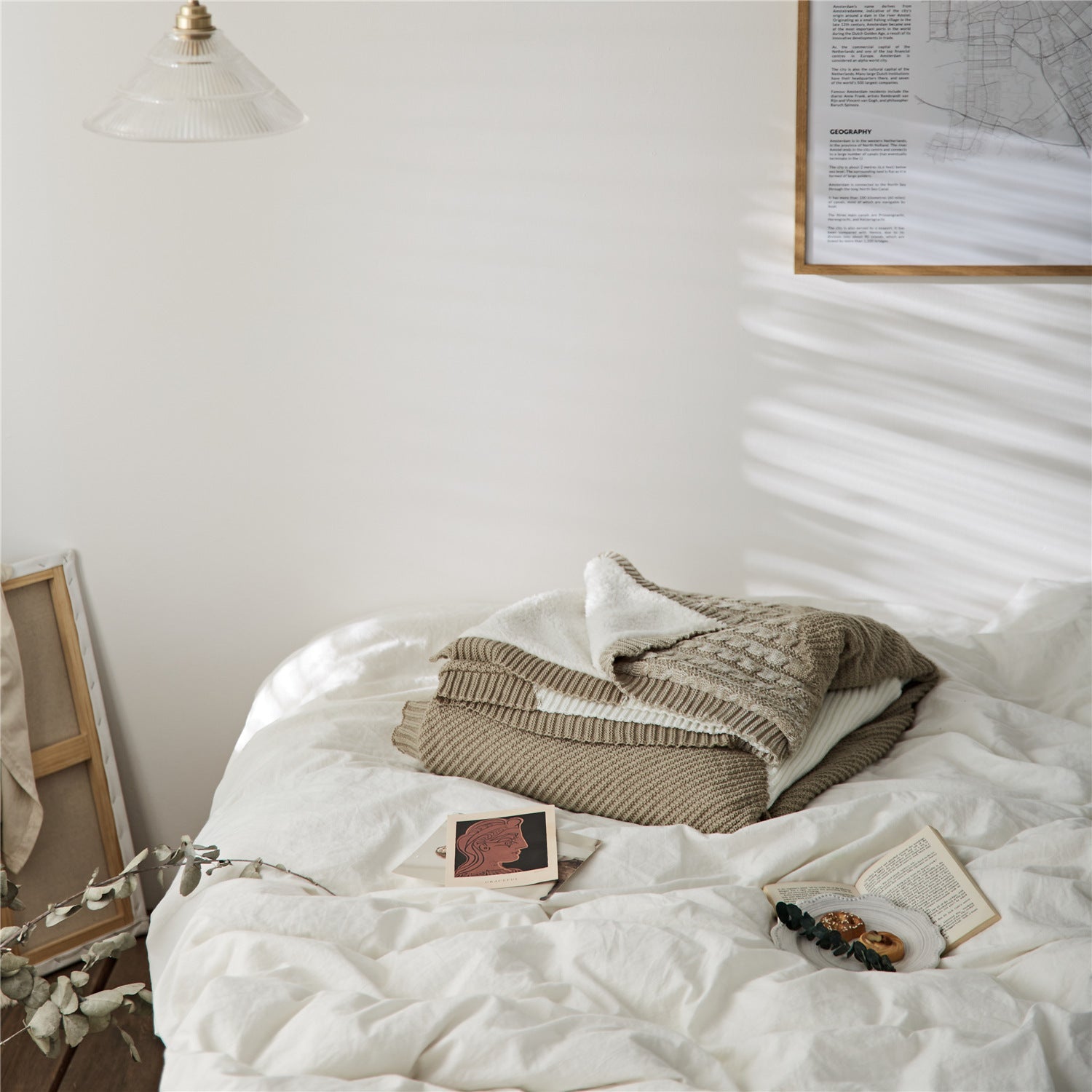 Lamb Cashmere Épais Couverture Chaude Tricotée - Plaid 150x200 et 200x230 - Luxe - IVOIRART.COM