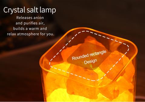 Lampe à sel cristallin LED USB en sel de l'Himalaya avec lumière colorée apaisante - IVOIRART.COM