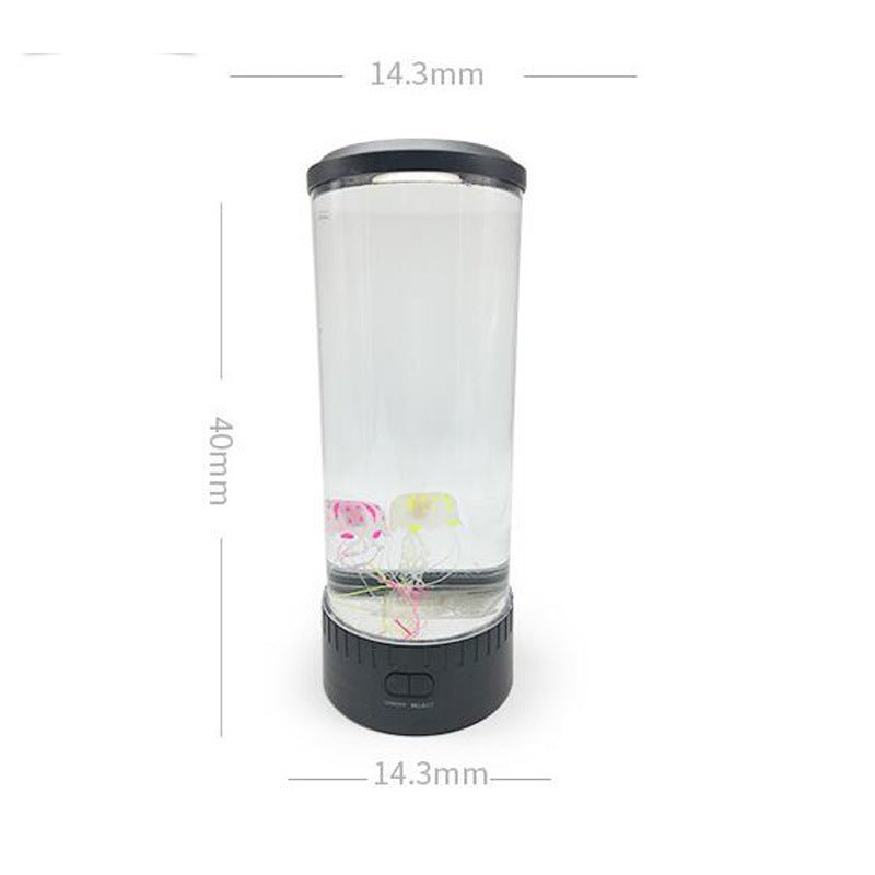 Lampe Aquarium Méduse LED Veilleuse Nuit Alimentée par USB avec Éclairage - IVOIRART.COM