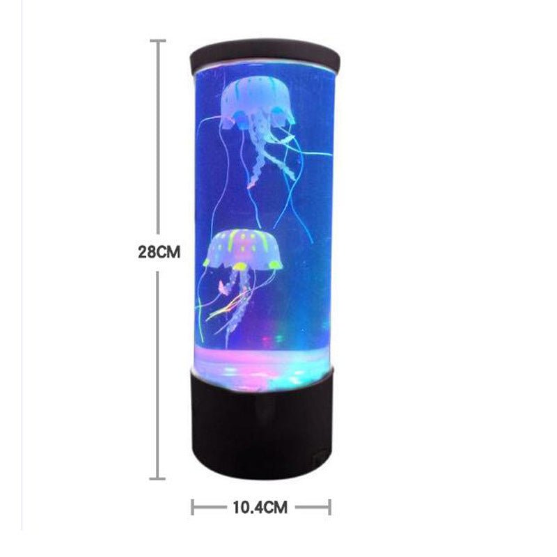 Lampe Aquarium Méduse LED Veilleuse Nuit Alimentée par USB avec Éclairage - IVOIRART.COM