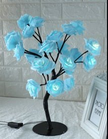 Lampe Arbre LED Rose Petite Lampe Arbre Modélisation Lampe de Table Lumineuse - IVOIRART.COM