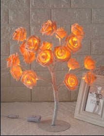 Lampe Arbre LED Rose Petite Lampe Arbre Modélisation Lampe de Table Lumineuse - IVOIRART.COM