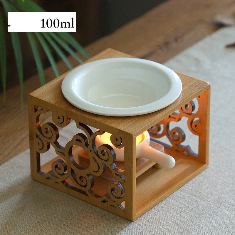 Lampe Bougie en Bambou pour Aromathérapie – Diffuseur d'Huiles Essentielles - IVOIRART.COM