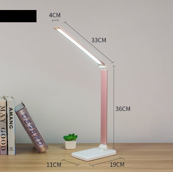 Lampe de bureau à LED avec charge sans fil et port USB - design pliable et rotatif - IVOIRART.COM