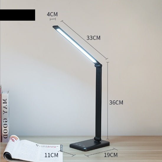 Lampe de bureau à LED avec charge sans fil et port USB - design pliable et rotatif - IVOIRART.COM