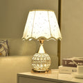 Lampe de bureau en cristal élégante pour chambre, lampe de chevet dorée 29x29x30cm - IVOIRART.COM