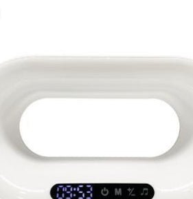 Lampe de bureau intelligente 3-en-1 avec réveil, chargeur sans fil et LED RGB - IVOIRART.COM