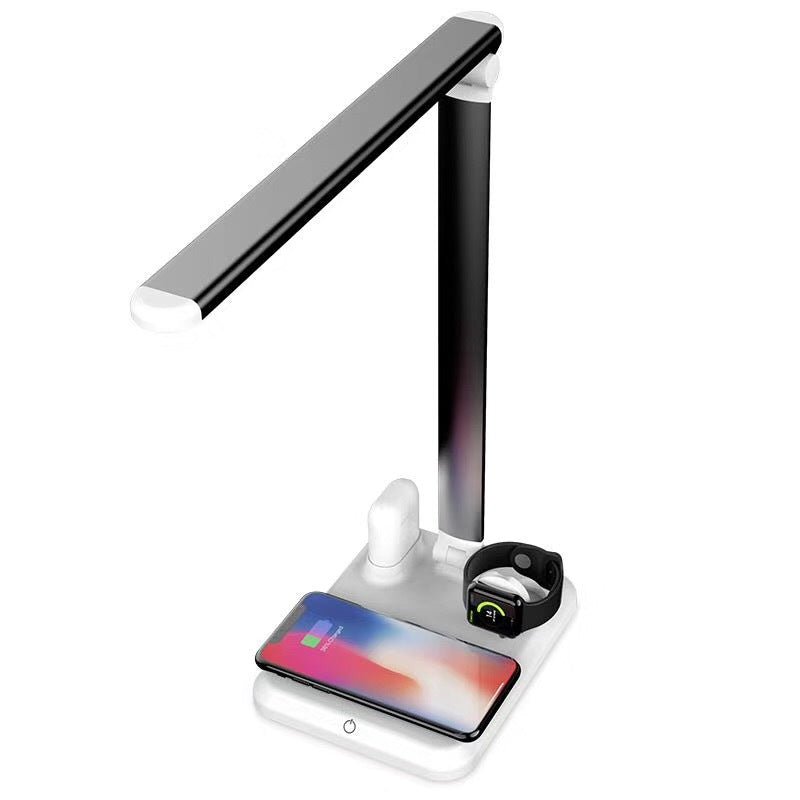 Lampe de Bureau LED 4 en 1 avec Chargeur Sans Fil Intégré, Multifonctionnelle - IVOIRART.COM