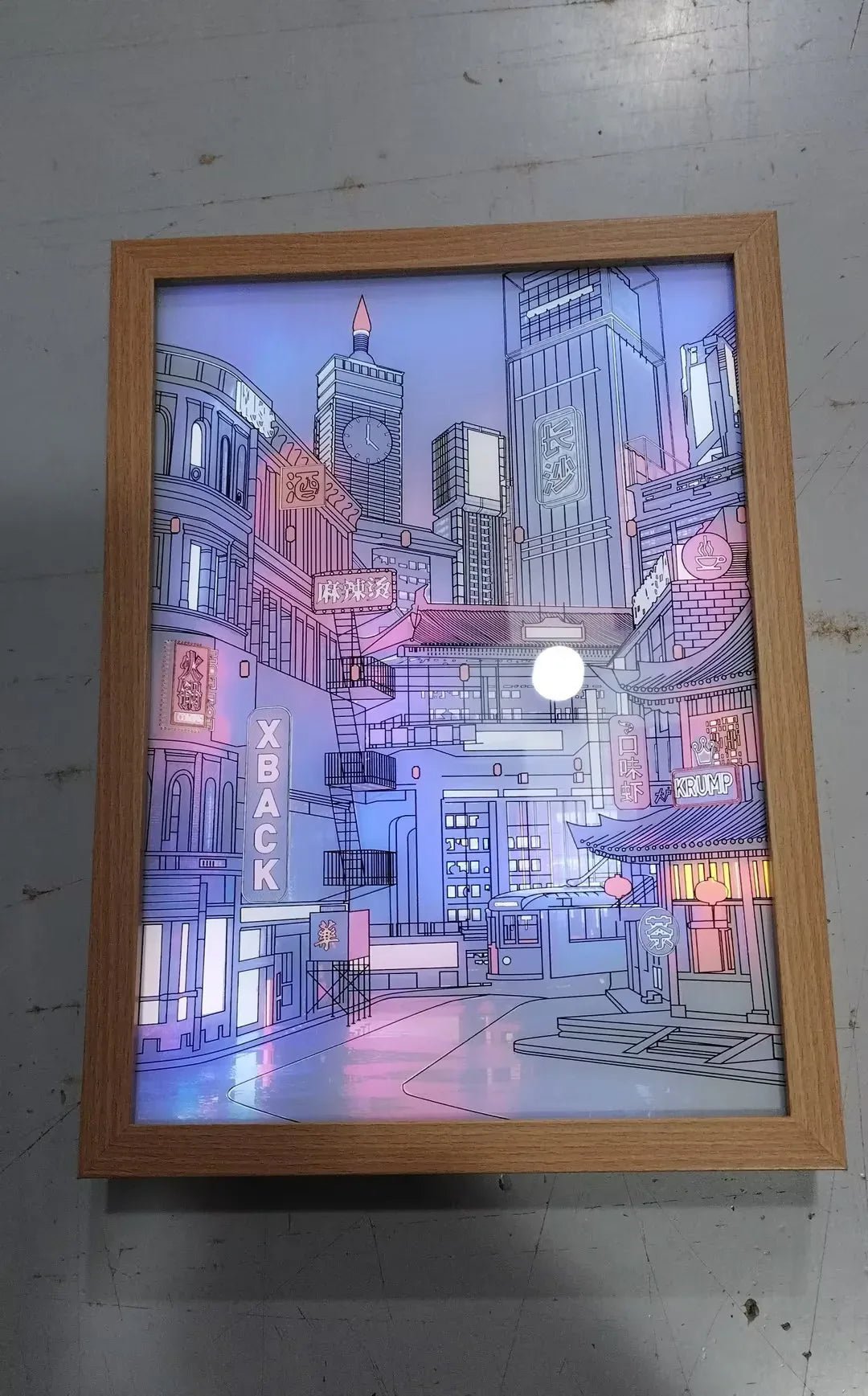 Lampe de bureau pour chambre et salon avec peinture lumineuse - IVOIRART.COM