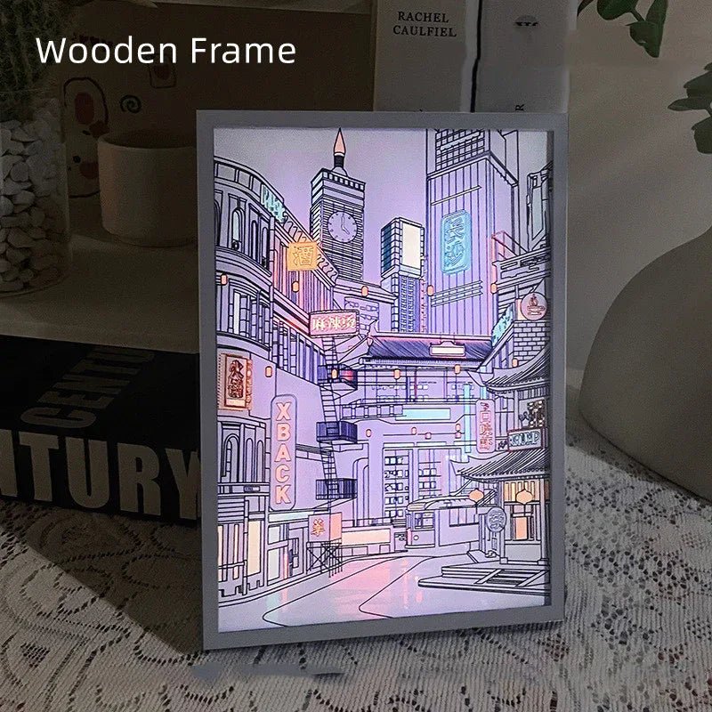 Lampe de bureau pour chambre et salon avec peinture lumineuse - IVOIRART.COM
