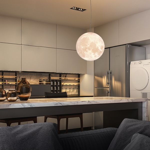 Lampe de chambre personnalité à tête unique style lustre 3D pour restaurant suspendue - IVOIRART.COM