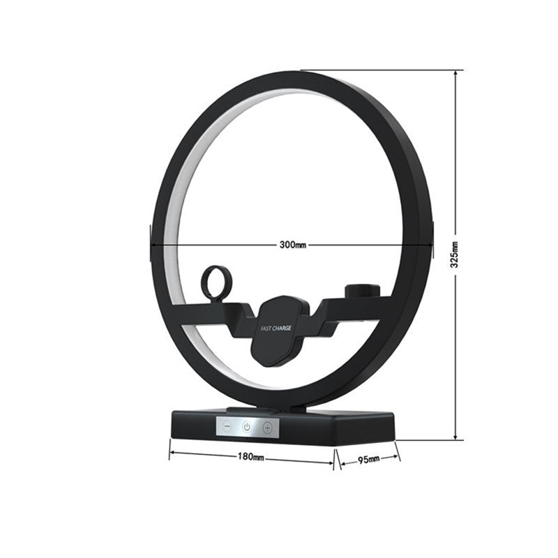Lampe de chevet 4 en 1 avec chargeur sans fil à charge rapide et support - IVOIRART.COM