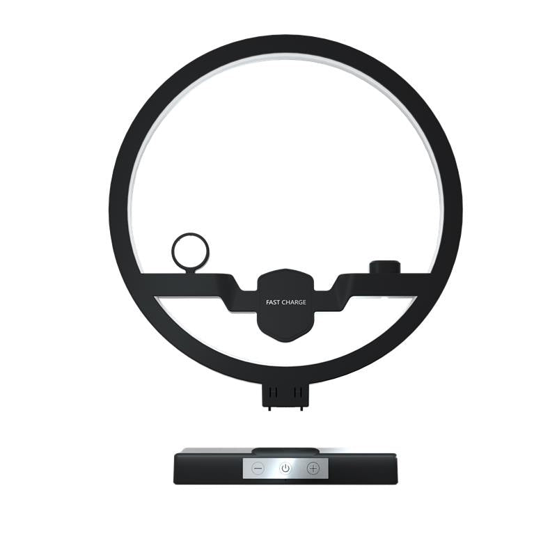 Lampe de chevet 4 en 1 avec chargeur sans fil à charge rapide et support - IVOIRART.COM