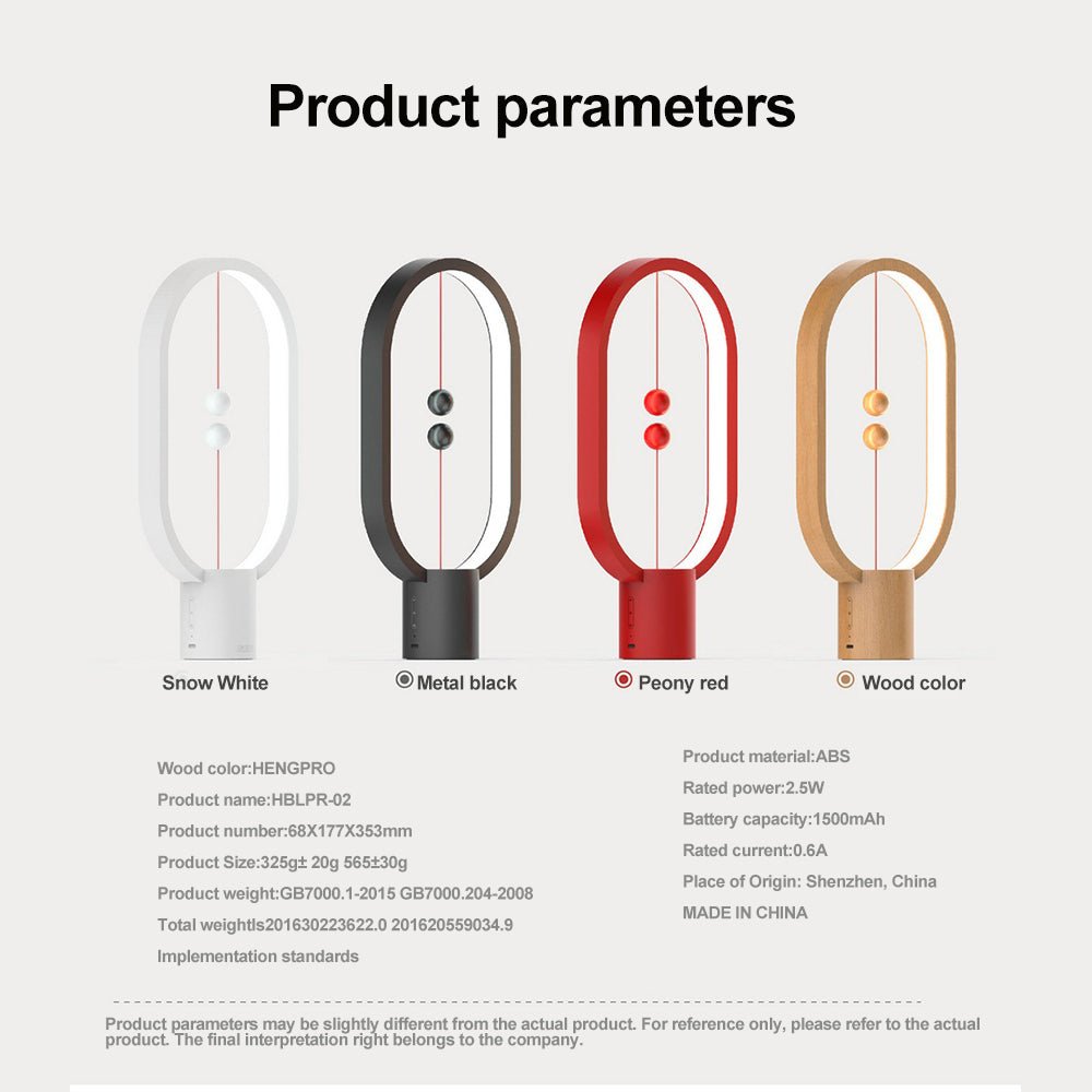 Lampe de Chevet Équilibrée Magnétique pour Chambre à Coucher avec Éclairage Ajustable - IVOIRART.COM