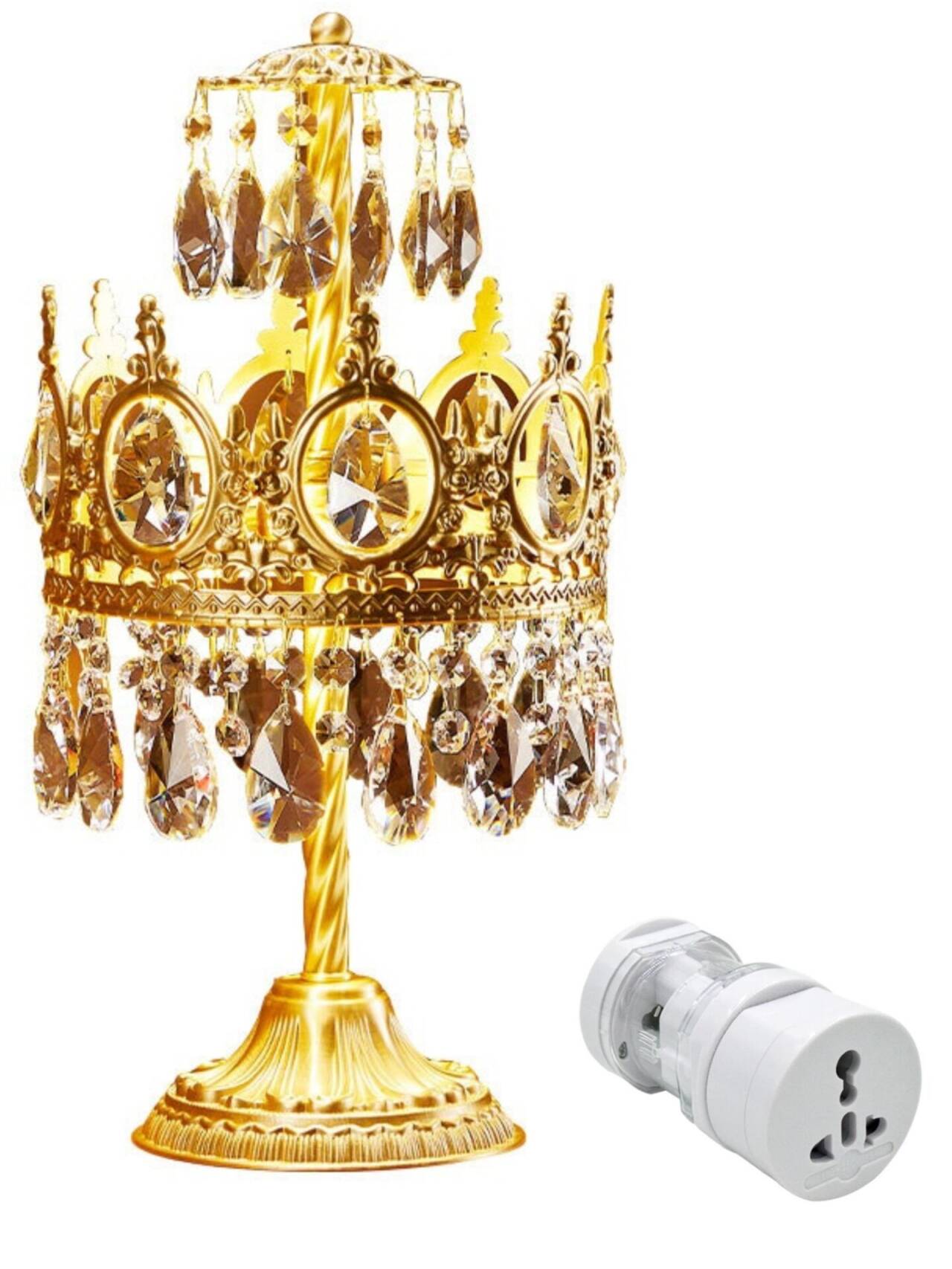Lampe de chevet luxe en laiton et cristal vintage rustique, élégante, raffinée - IVOIRART.COM