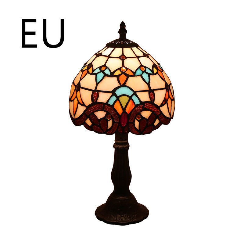 Lampe de Chevet Rétro Jaune en Verre avec Base en Résine, Lampes de Table LED - IVOIRART.COM