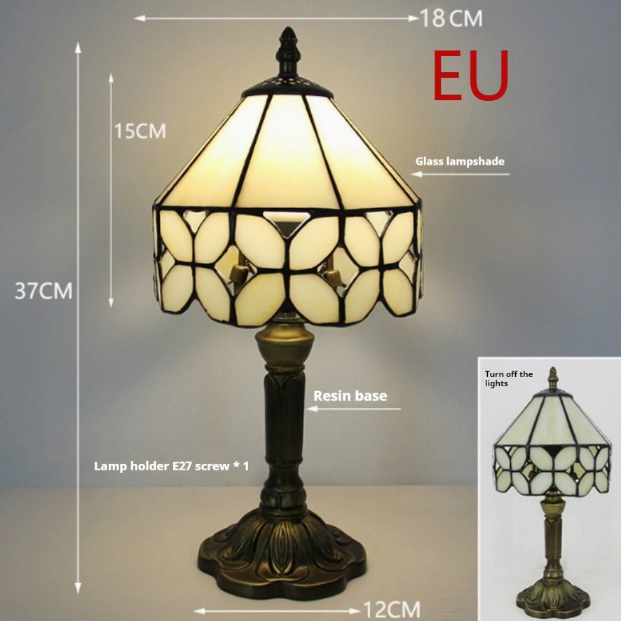 Lampe de Chevet Rétro Jaune en Verre avec Base en Résine, Lampes de Table LED - IVOIRART.COM