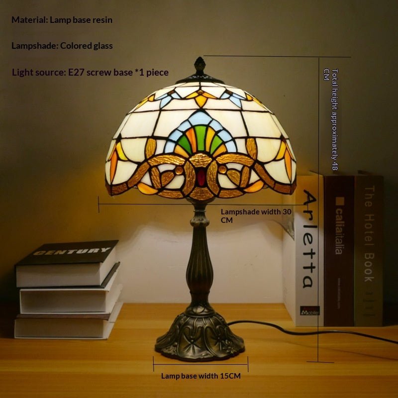 Lampe de Chevet Rétro Jaune en Verre avec Base en Résine, Lampes de Table LED - IVOIRART.COM