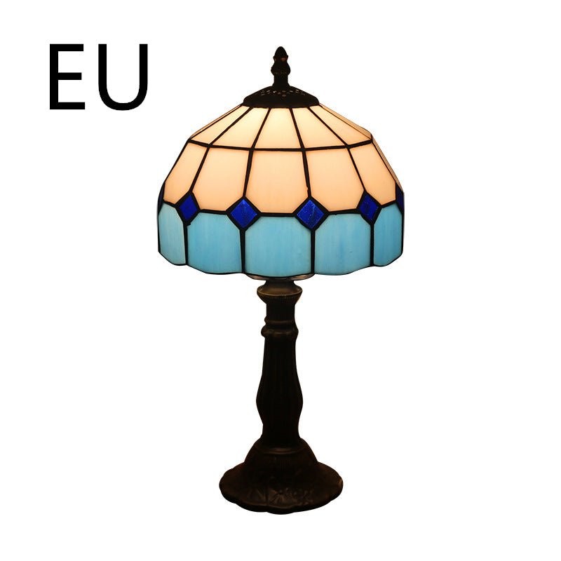Lampe de Chevet Rétro Jaune en Verre avec Base en Résine, Lampes de Table LED - IVOIRART.COM
