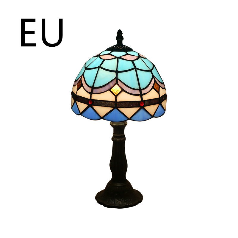 Lampe de Chevet Rétro Jaune en Verre avec Base en Résine, Lampes de Table LED - IVOIRART.COM