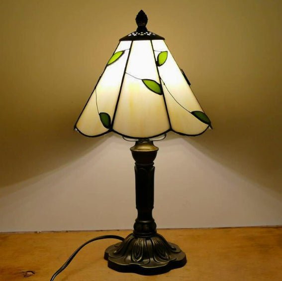 Lampe de Chevet Rétro Jaune en Verre avec Base en Résine, Lampes de Table LED - IVOIRART.COM