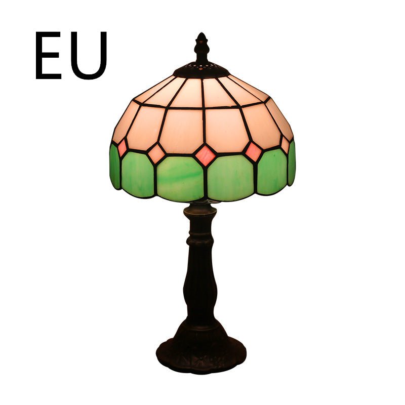 Lampe de Chevet Rétro Jaune en Verre avec Base en Résine, Lampes de Table LED - IVOIRART.COM