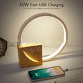 Lampe de chevet tactile avec sons naturels, lampe de bureau, réveil, contrôle tactile, 3 niveaux de luminosité, décoration intérieure - IVOIRART.COM