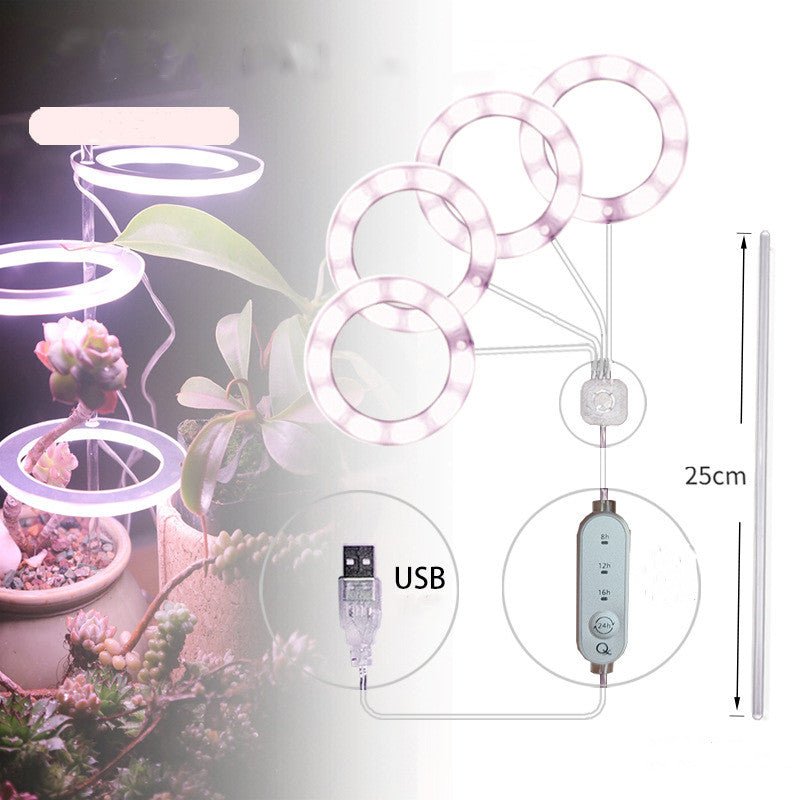 Lampe de Croissance LED Spectre Complet USB Phyto pour Éclairage Intérieur - IVOIRART.COM