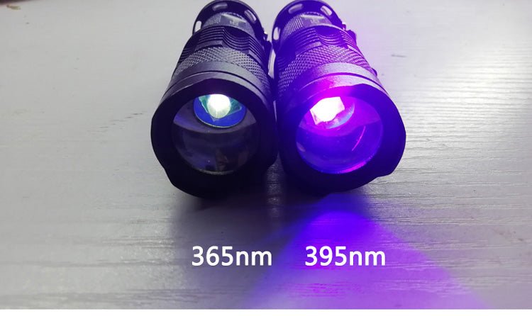 Lampe de détection portable 395 nm et 365 nm à LED pour usage polyvalent - IVOIRART.COM
